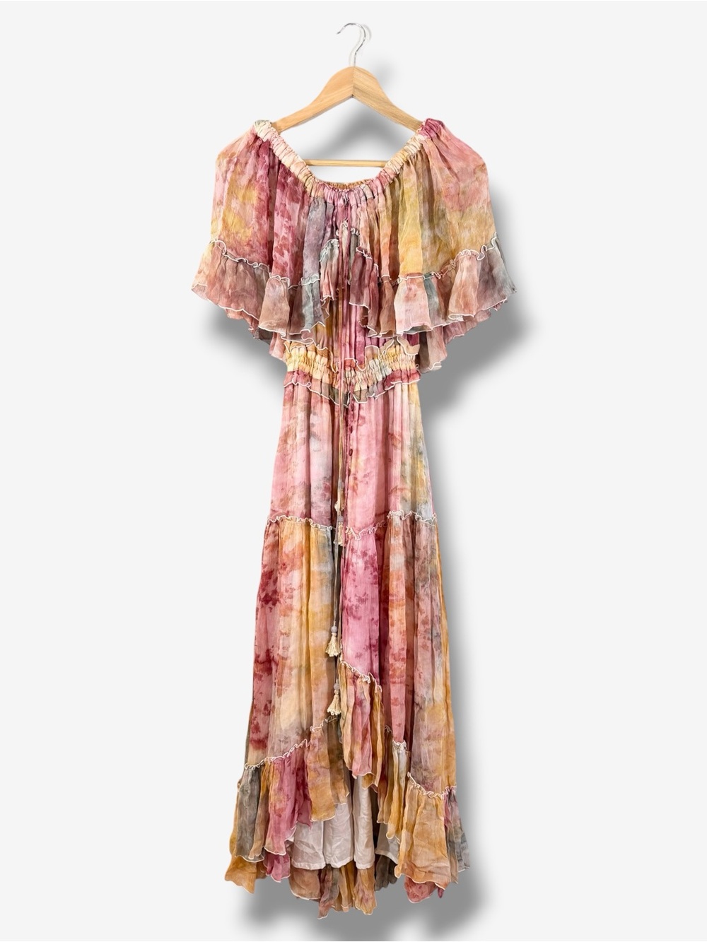 Fillyboo x Free People Santa Monica Tambourine Dress Size XS Pink Watercolor